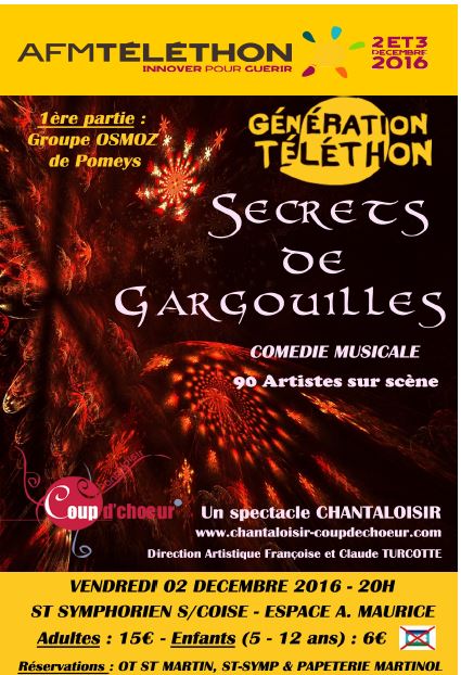 Téléthon Comédie Musicale Secret de Gargouilles