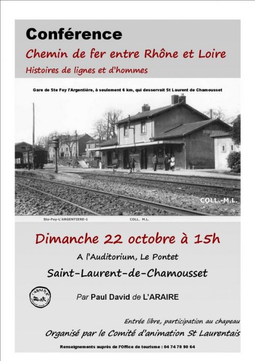 Conférence Chemin de fer entre Rhône et Loire. Histoires de lignes et d’hommes