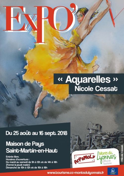 Exposition : "Aquarelles" de Nicole Cessat