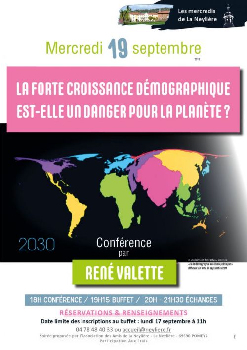 Conférence : « La forte croissance démographique est-elle un danger pour la planète ? »