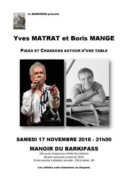 Concert Yves MATRAT et Boris MANGE