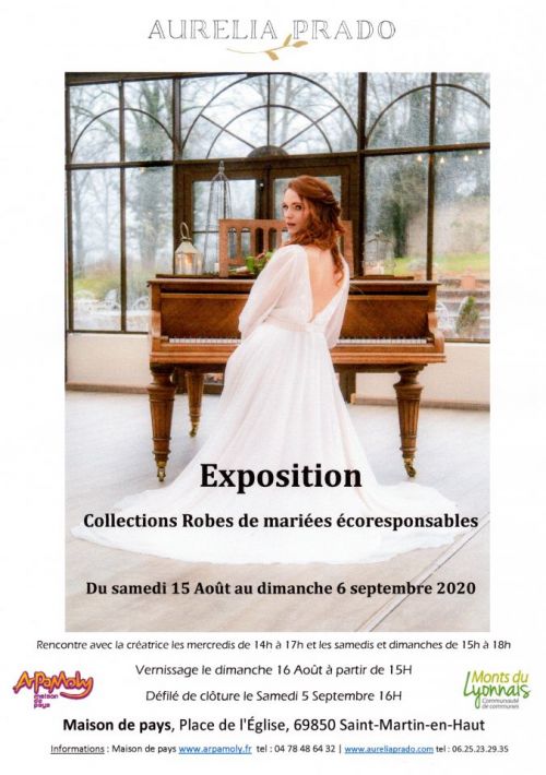 Exposition Robes de mariées écoresponsables Aurélia PRADO