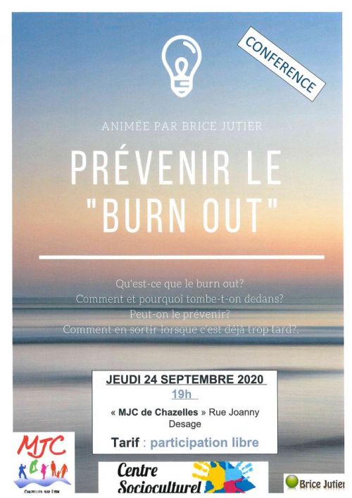 Conférence  Prévenir le "Burn Out"
