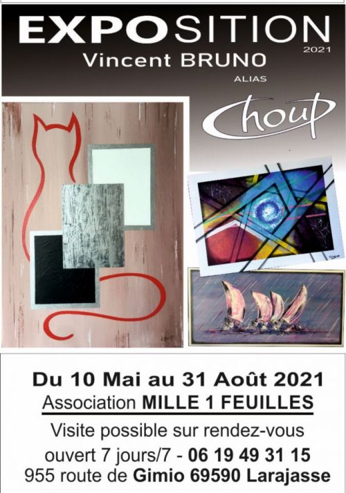 Exposition de peinture Vincent Bruno alias Choup - Vernissage à 17 h dimanche 13 juin