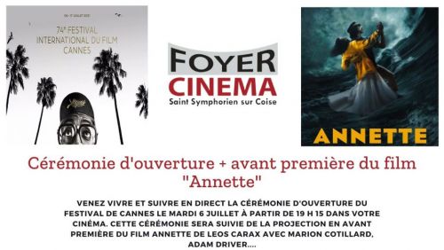 Cérémonie d'ouverture du festival de Cannes mardi 6 juillet 2021