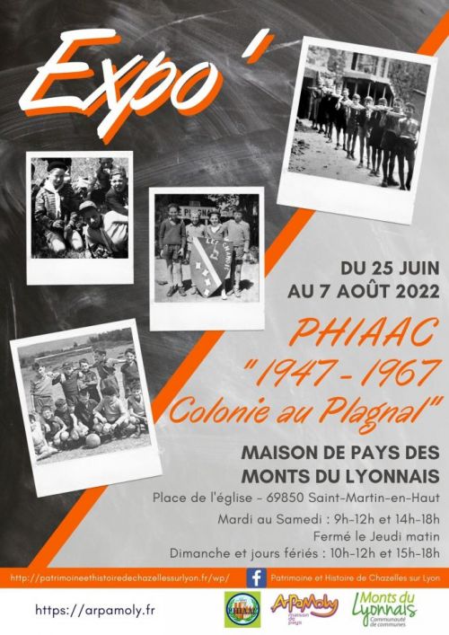 Exposition "1947-1967 Colonie au Plagnal" de la PHIAAC