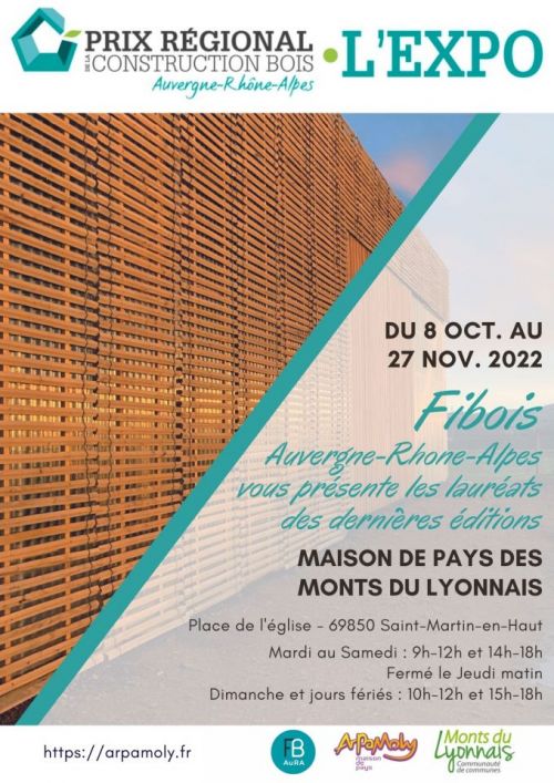 Exposition "Prix Régional de la Construction Bois" de Fibois Auvergne-Rhône-Alpes