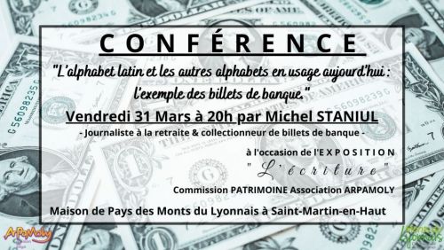 Conférence de Michel STANIUL - Exposition "L'écriture"