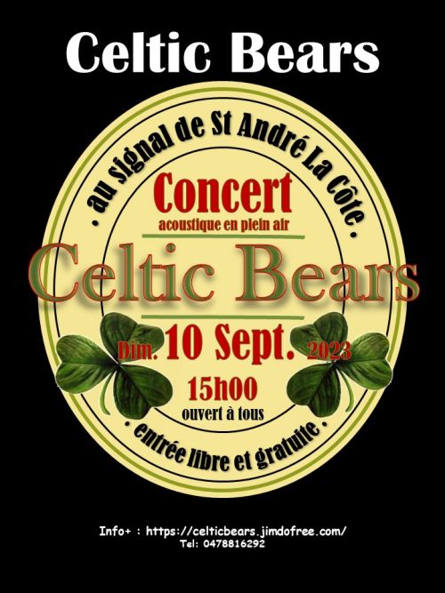Concert gratuit Celtic Bears au signal de Saint André La Côte