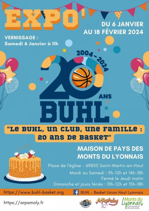 Exposition "Le BUHL, un club, une famille : 20 ans de basket" - BUHL (Basket Union Haut Lyonnais)
