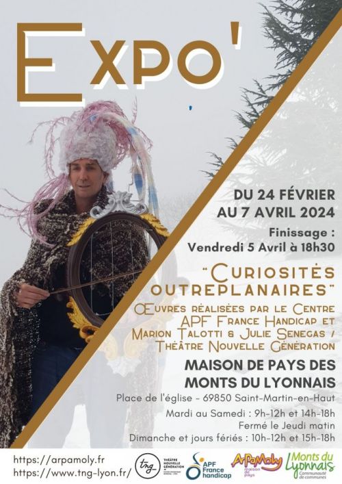 Exposition "CURIOSITÉS OUTREPLANAIRES" – Centre APF France Handicap & TNG