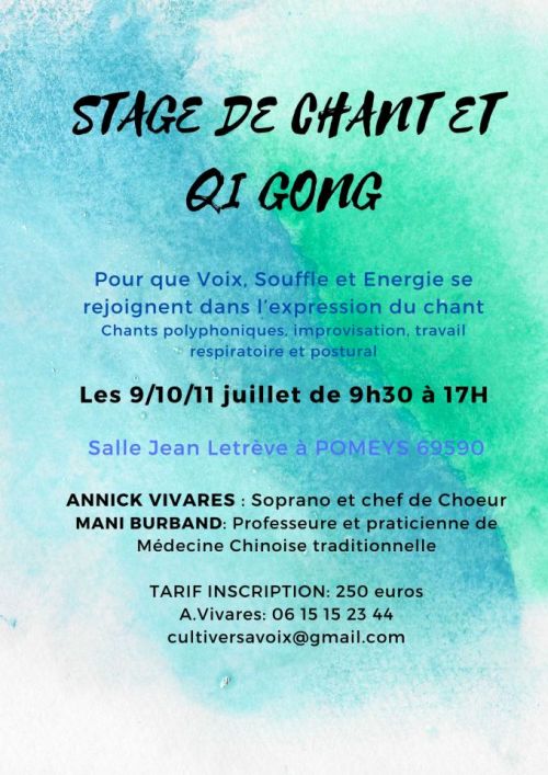 STAGE CHANT ET QI GONG