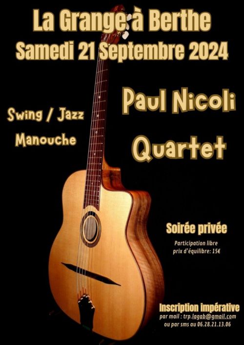 Jazz manouche / Swing :Paul Nicoli Quartet